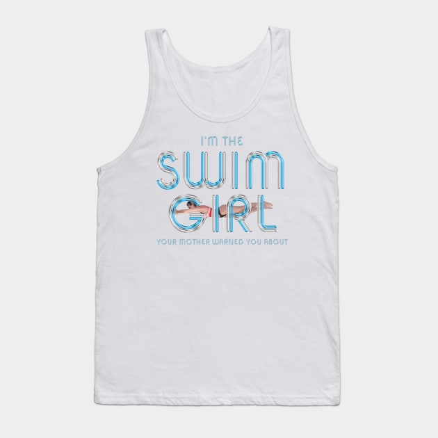 Swimmer Slogan Fun Tank Top by teepossible